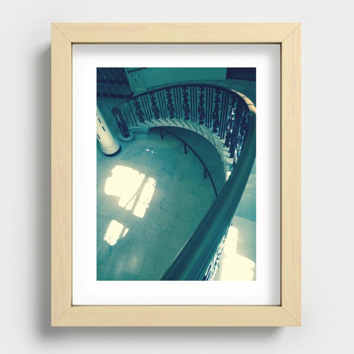 Marble Staircase Recessed Framed Print