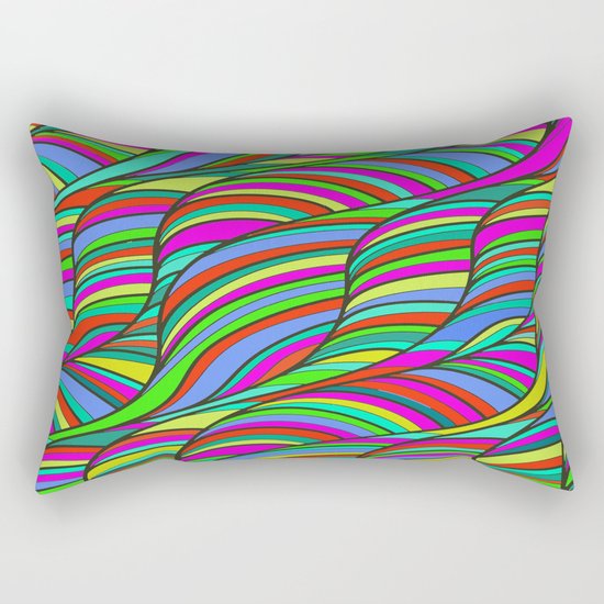 waves of colors Rectangular Pillow