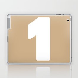 1 (White & Tan Number) Laptop Skin