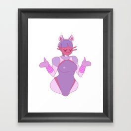 Emotitkitons: UwU Astronaut Framed Art Print