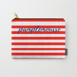 Pamplemousse with horizontal red stripes Carry-All Pouch