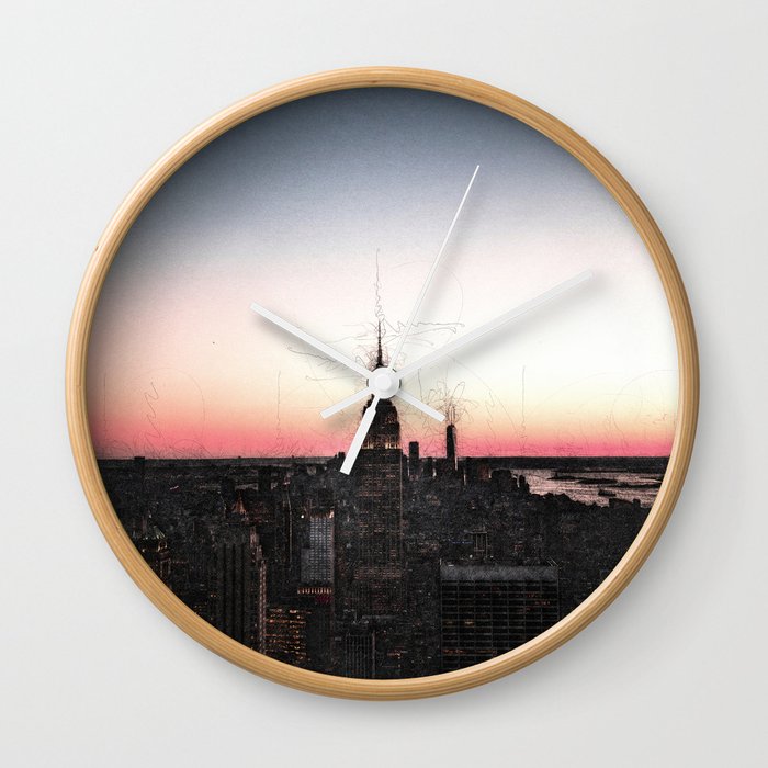 New York City Skyline - Sketch Art Wall Clock