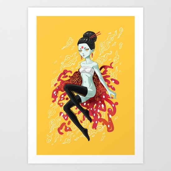 Fire Fairy Art Print