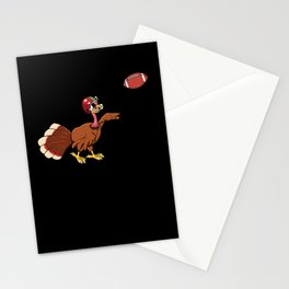 Turkey Football Game Player Fall Thanksgiving Stationery Card