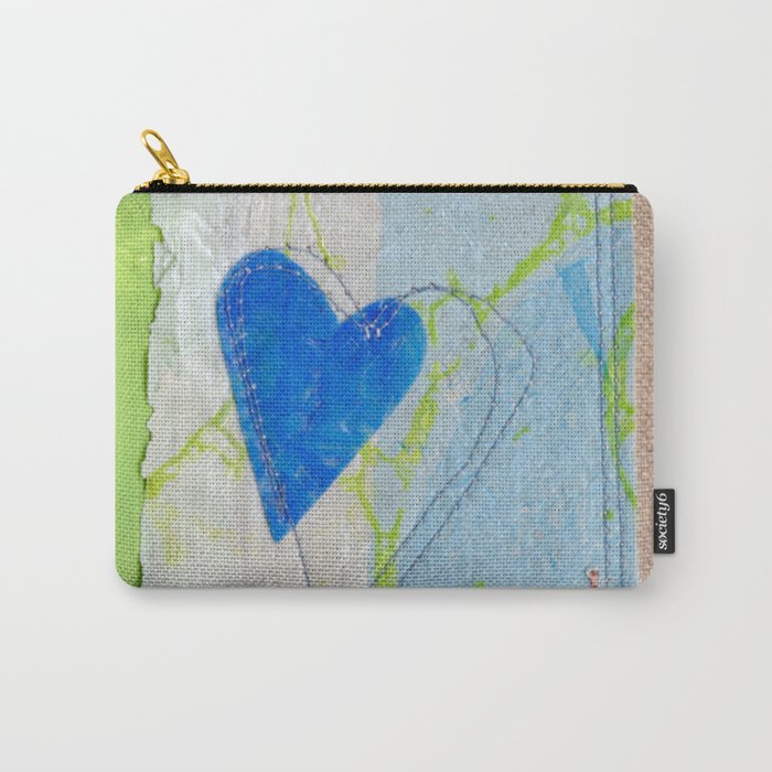 Deep Blue Love Carry-All Pouch