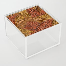 Abstract Autumn leaf pattern, Digital Illustration background Acrylic Box