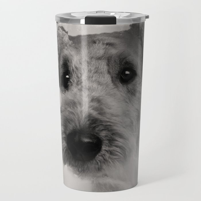Airedale Terrier Double Exposure Travel Mug