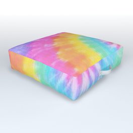 Rainbow Tie Dye Outdoor Floor Cushion
