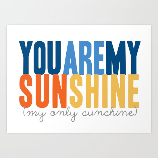 {sunshine-blue} Art Print