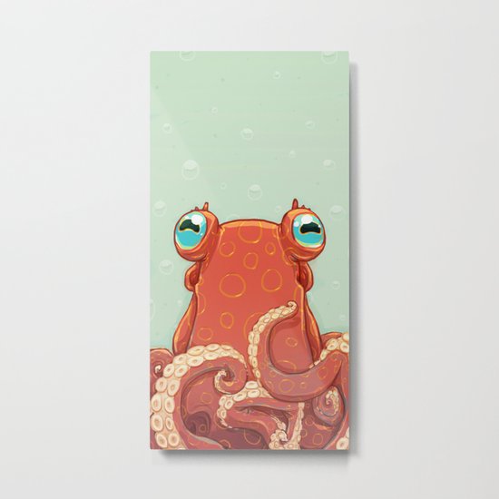 Goldie the Octopus Metal Print