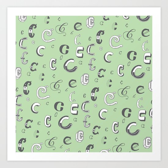 Letter Patterns, Part C Art Print