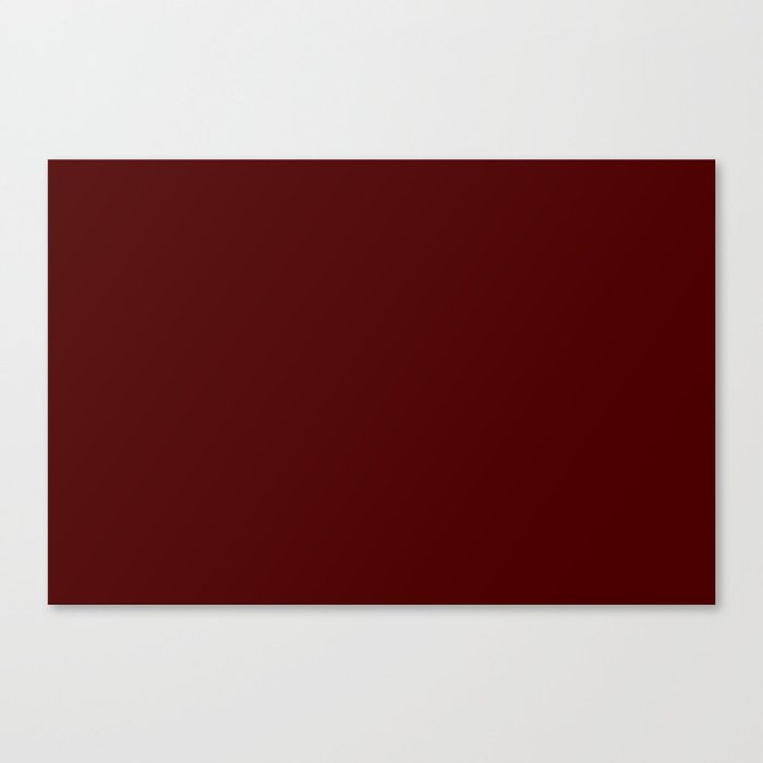 Dark Velvet Red Solid Color Popular Hues Patternless Shades of Maroon Collection - Hex #4d0000 Canvas Print
