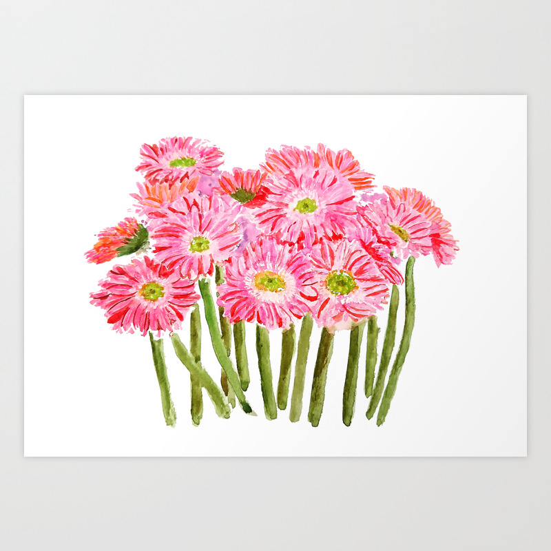 Pink Gerbera Daisy Watercolor Art Print By Colorandcolor Society6,Mornay Cheese Sauce