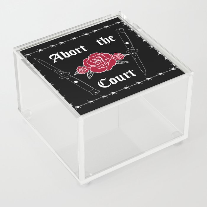 ABORT THE COURT - BLACK/METAL Acrylic Box