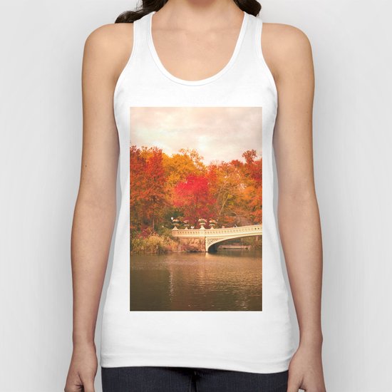 New York City Autumn Magic in Central Park Unisex Tank Top