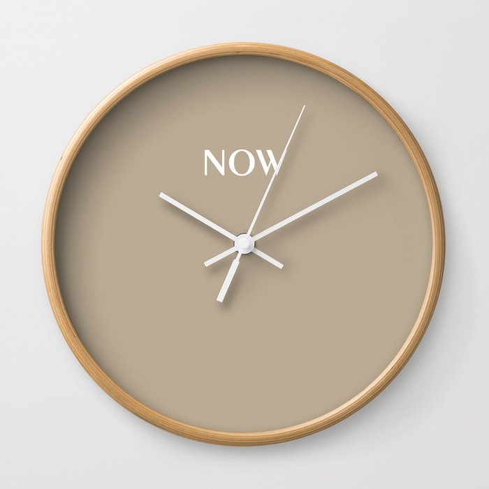 NOW PORTICO WARM NEUTRAL SOLID COLOR  Wall Clock