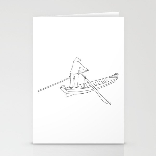 Boat on the Mekong Delta Stationery Cards