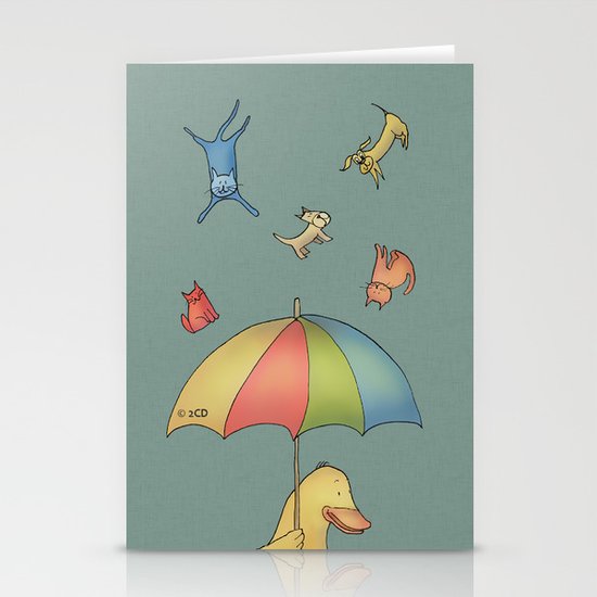 It's raining cats and dogs Stationery Cards