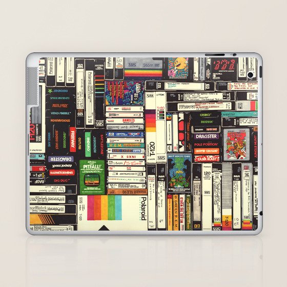Cassettes, VHS & Video Games Laptop & iPad Skin by HOLLIS BROWN