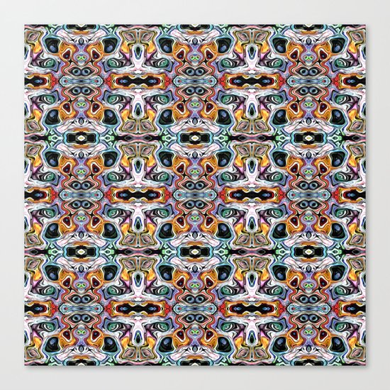 Abstract Pattern of Colorful Shapes Canvas Print