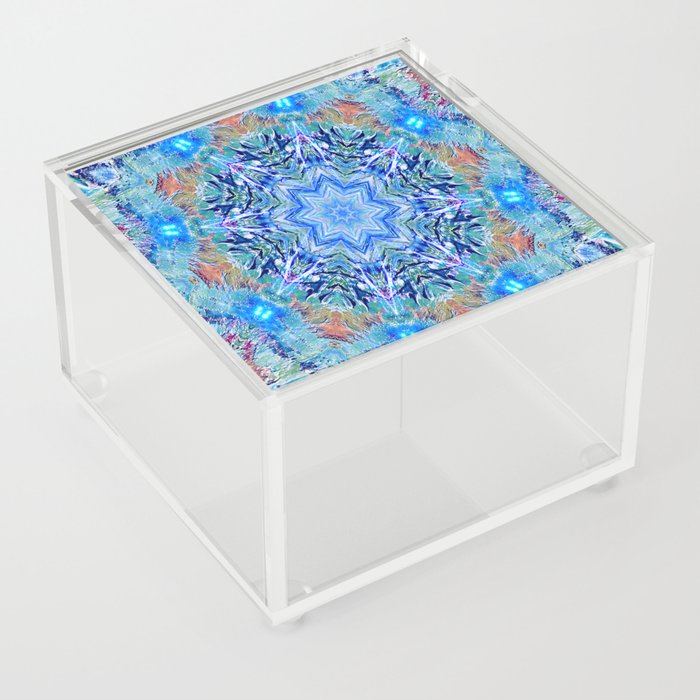 Abstract ethnic art #1745 05 19 . Colorful mandala Acrylic Box