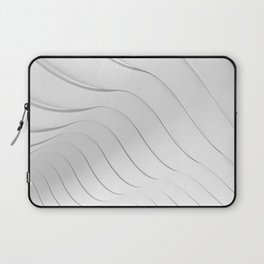 White Ribbon Waves Laptop Sleeve