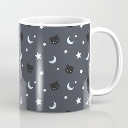 Cat Moon and stars pattern Coffee Mug