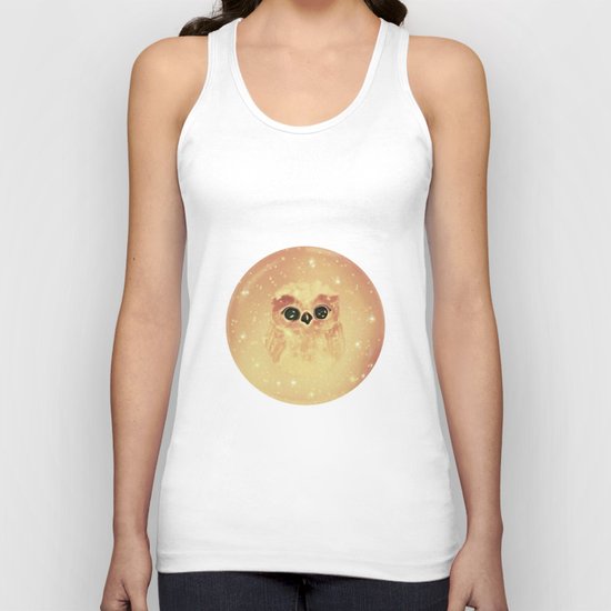 baby owl white Unisex Tank Top