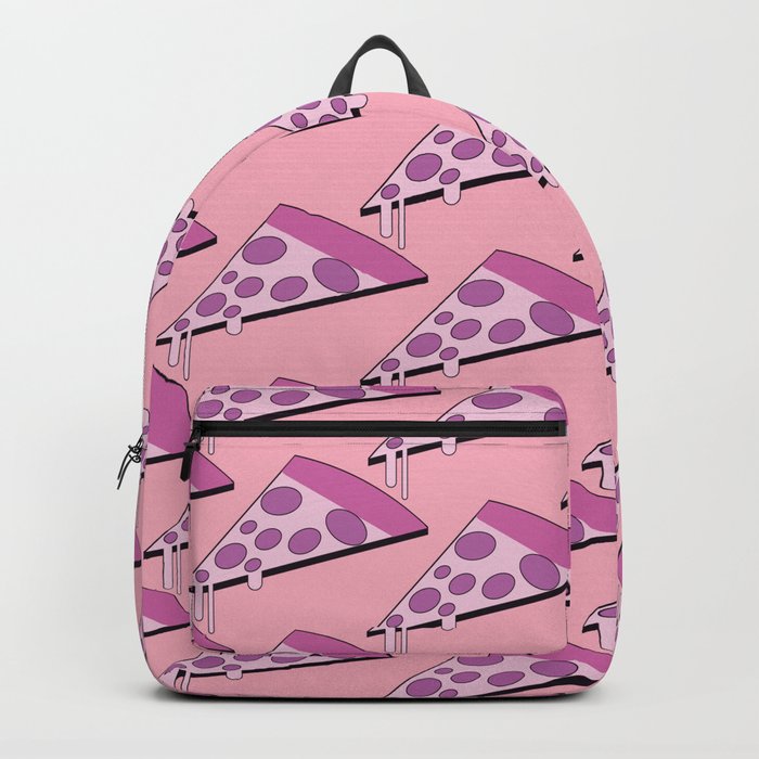Pink Pizza Pattern Backpack
