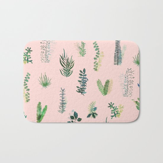 pink may garden!! Bath Mat