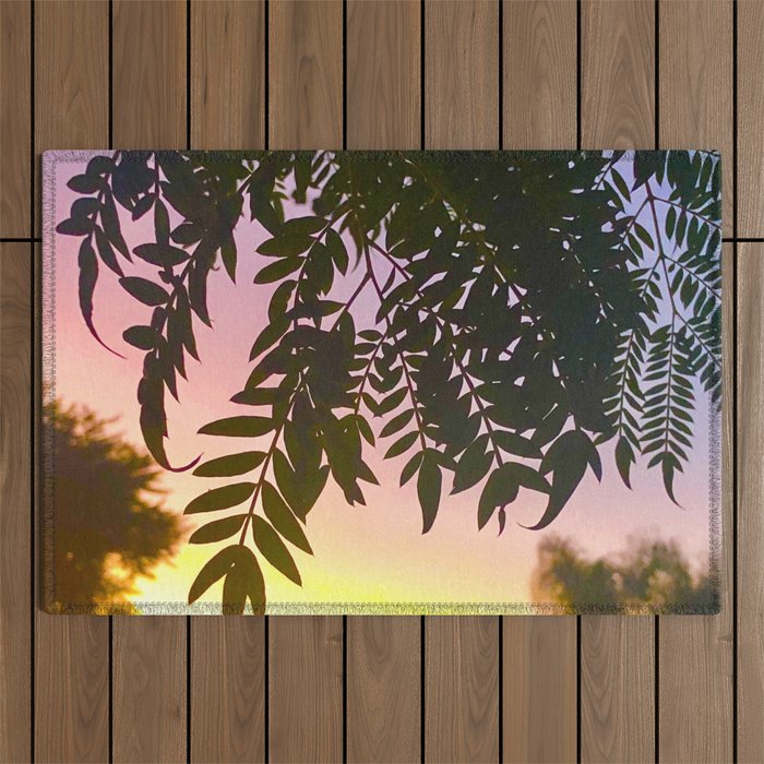 Sunset Silhouette Outdoor Rug