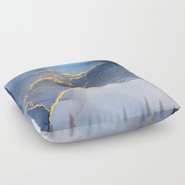 Daybreak Blue + Slate Daybreak Abstract Haze Floor Pillow