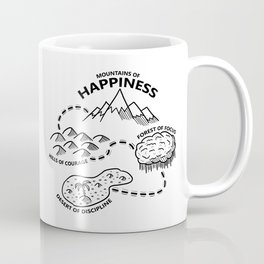 Motivational Map to Mountains of Happiness Mug