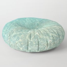 Colors of the Sea Water - Clear Turquoise Floor Pillow