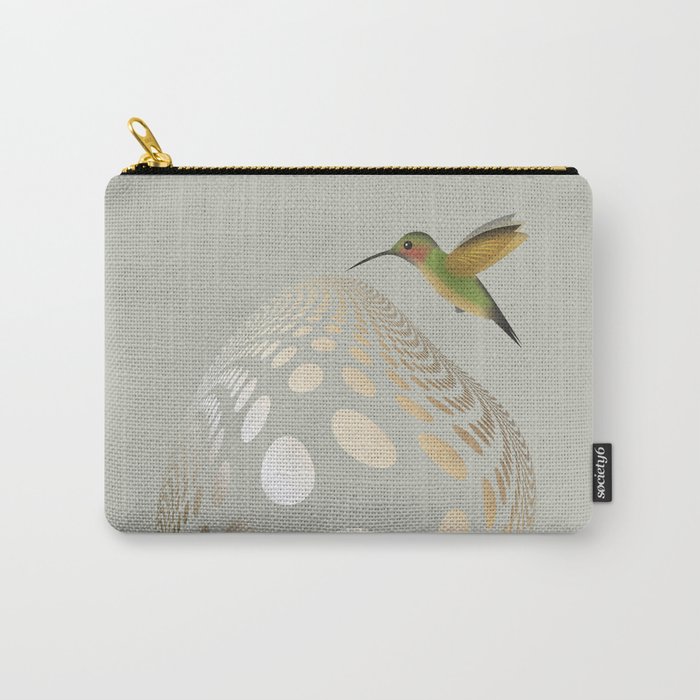 Hummingbird and Bubble Carry-All Pouch