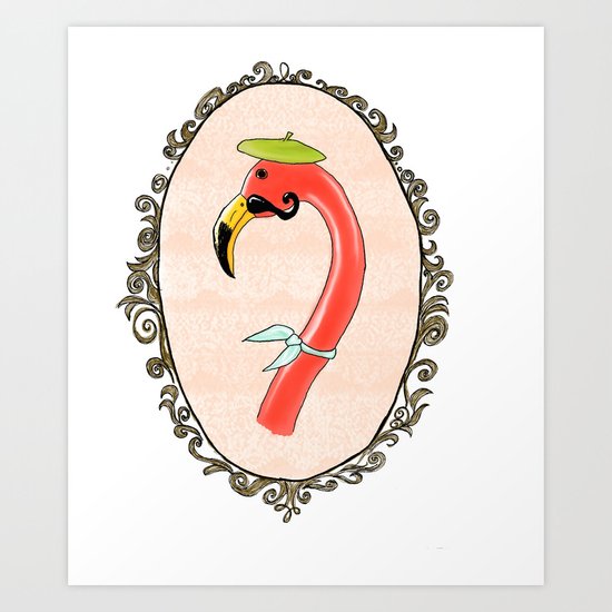 Flamingo Française Art Print