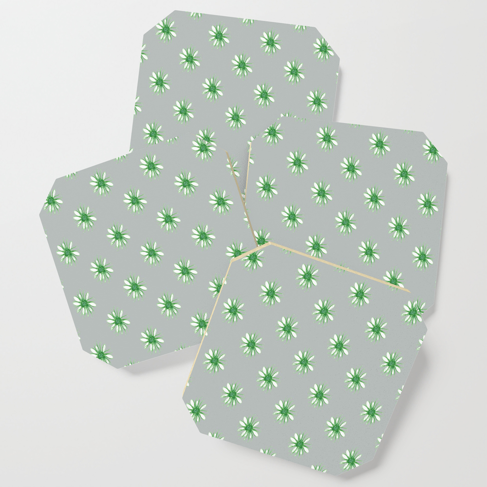 Daisies in Green Coasters by speare-creations