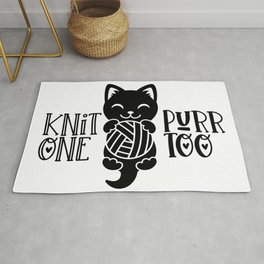 Knit One Purr Too Area & Throw Rug