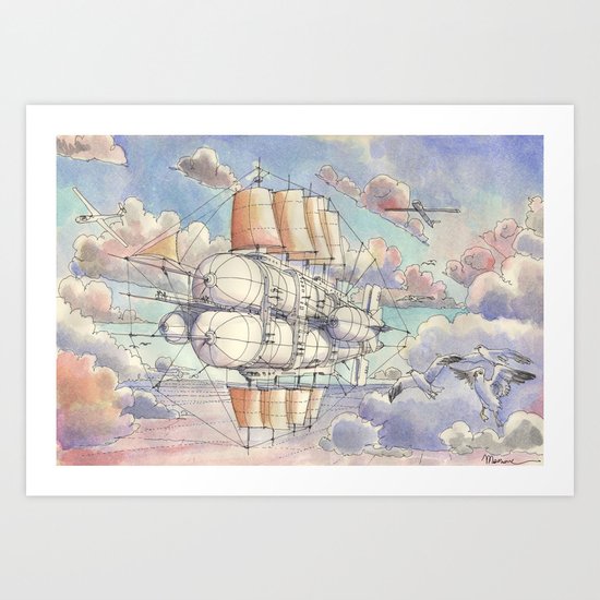 Il Veliero Volante Art Print