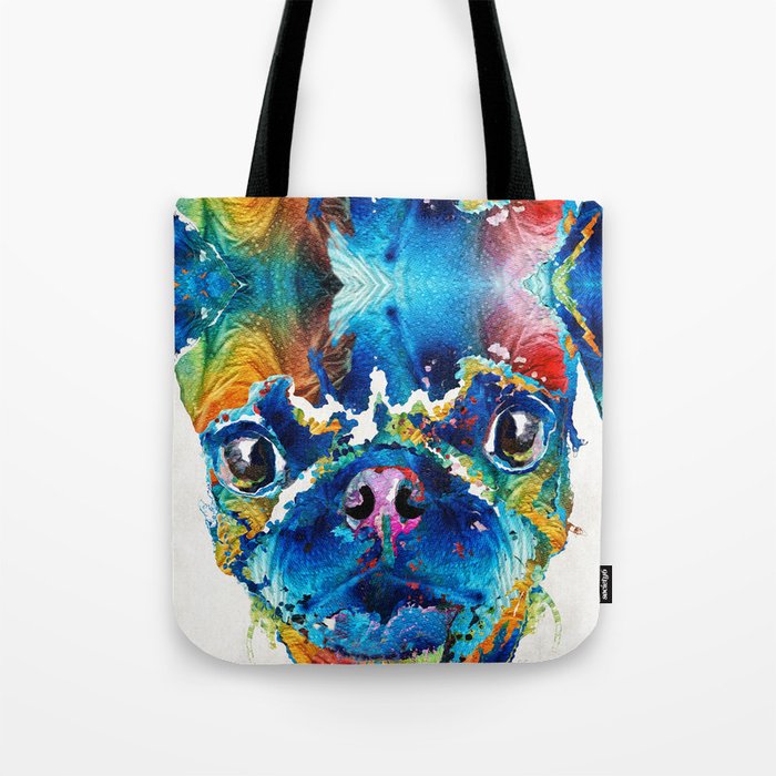 Colorful Pug Art - Smug Pug - By Sharon Cummings Tote Bag by Sharon ...