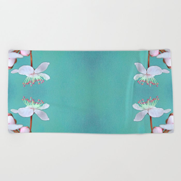 let's talk: turquoise variations Beach Towel