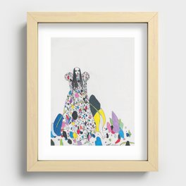 Untitled Queen Wearing Paper Betty Rubble Dress Recessed Framed Print