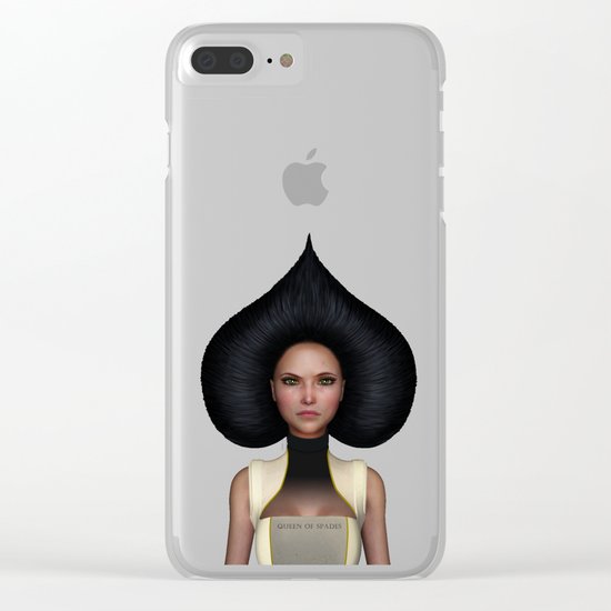 Queen of Spades Clear iPhone Case