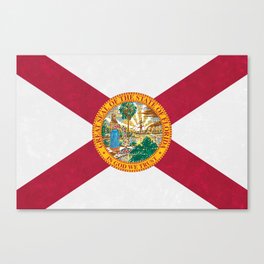 Florida State Flag Sunshine State Banner Emblem Symbol American Flags Canvas Print