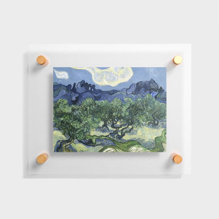 Vincent van Gogh's Olive Trees with the Alpilles in the Background (1889) Floating Acrylic Print