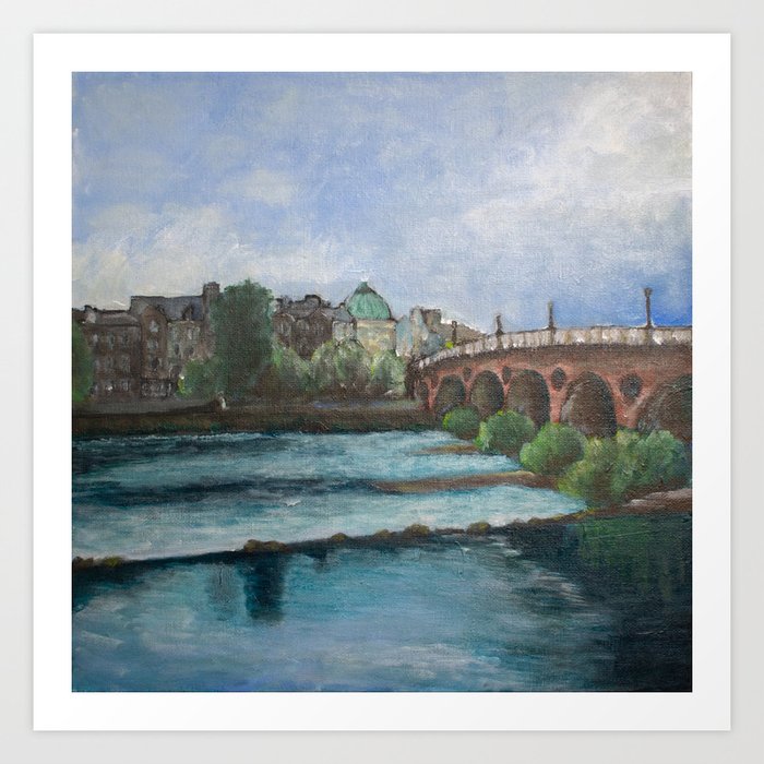 By the River 02 (Smeaton's Bridge) Art Print