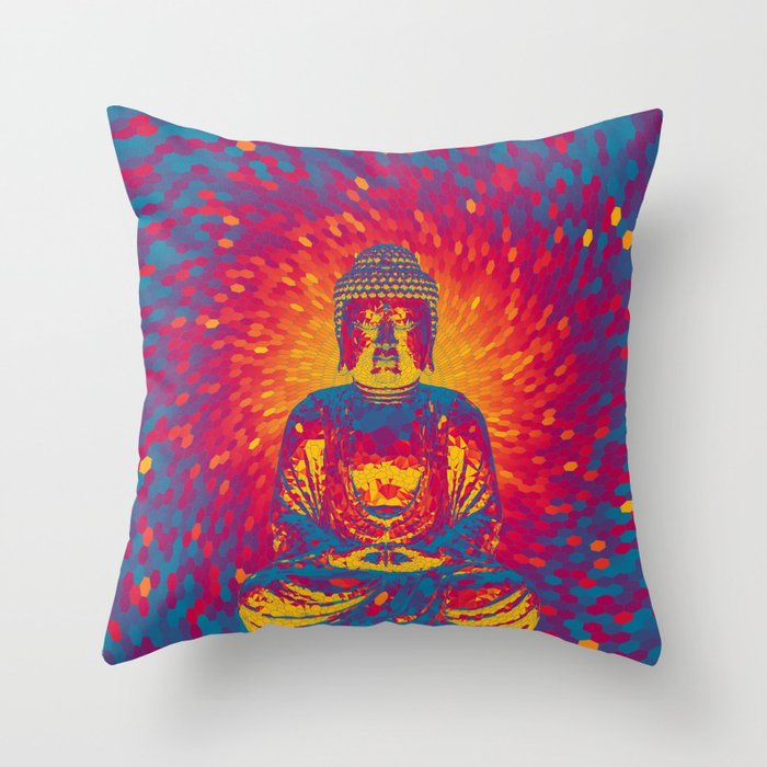 Crystal Buddha Throw Pillow