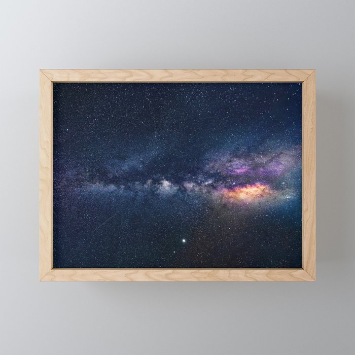 The Milky Way Space Nebula Framed Mini Art Print