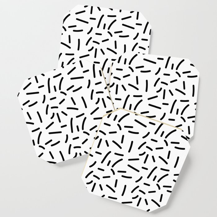 Modern dash pattern speckled dot line minimal Coaster