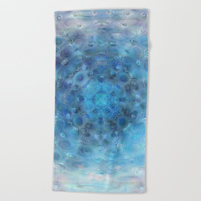 Pool of Frosted Ice Petals Beach Towel